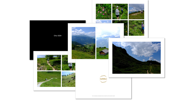 Example of pages in a photo book produced by LiveWall